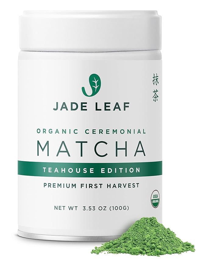 Jade Leaf Organic Ceremonial Grade Matcha Green Tea Powder - Authentic Japanese Origin - Teahouse... | Amazon (US)
