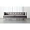 avec grey sofa with brushed stainless steel legs | CB2