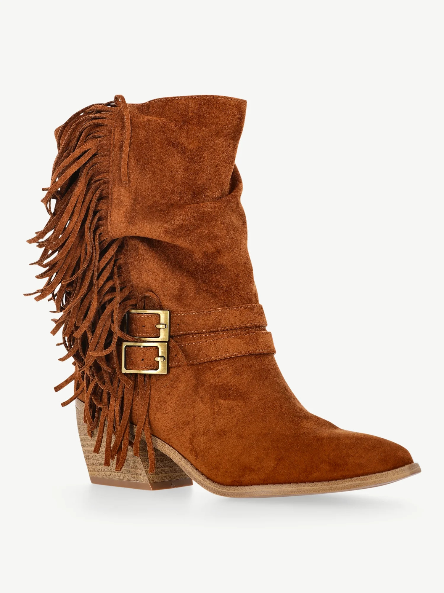 Madden NYC Women's Faux Suede Fringe Boots | Walmart (US)