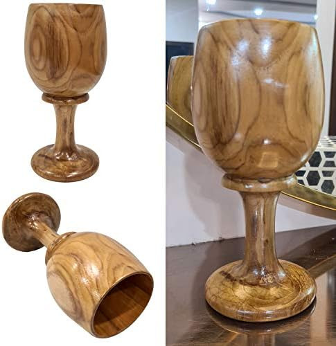 Antique Style Handmade Wooden Goblet Wine Cup Wood Chalice Drinking Cup For Party Favors & Housew... | Amazon (US)