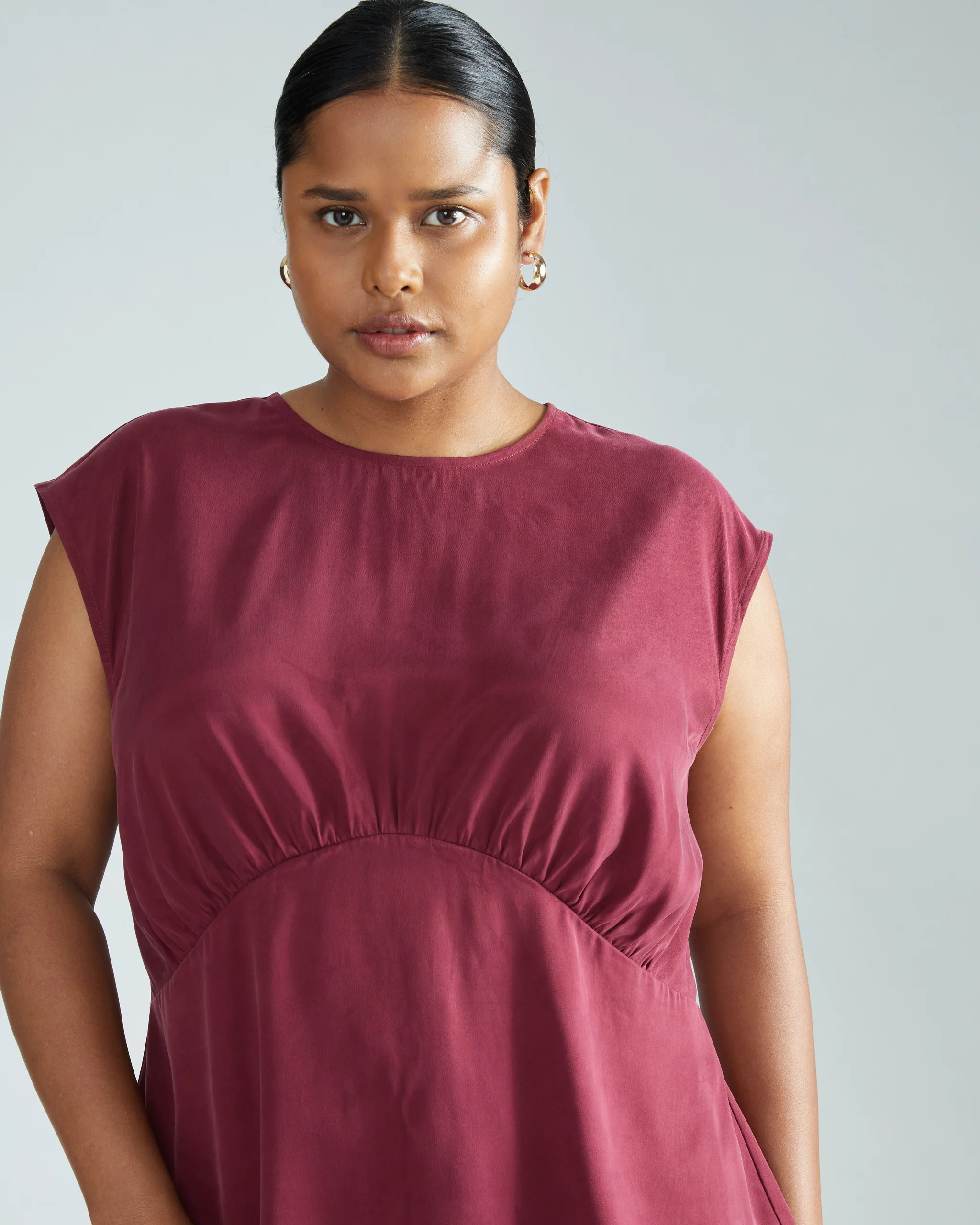 Cooling Stretch Cupro Shell Top - Rioja | Universal Standard