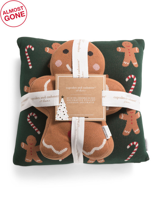 2pk Gingerbreadman Pillow Set | TJ Maxx