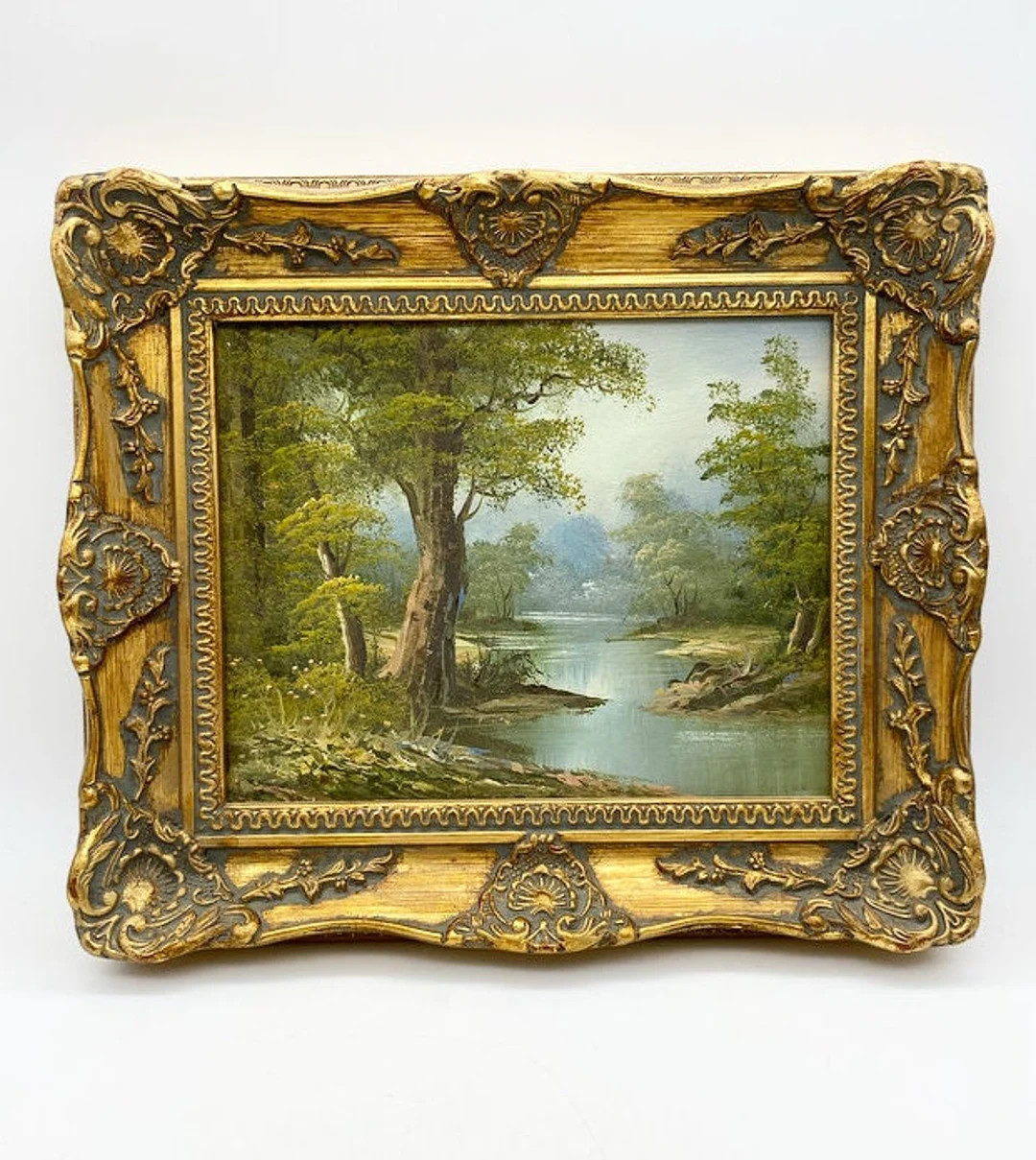 Vintage Framed Landscape Oil on Canvas - Etsy UK | Etsy (US)