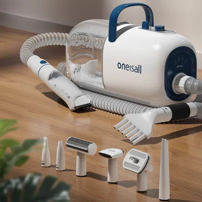 Oneisall 8-in-1 Dog Vacuum & Dryer Blower Kit For Pet Grooming,With Metal Blade Dog Clipper, Deshedding Brush, Hair Cleaning Nozzle, Adjustable Speed/ | Wayfair North America