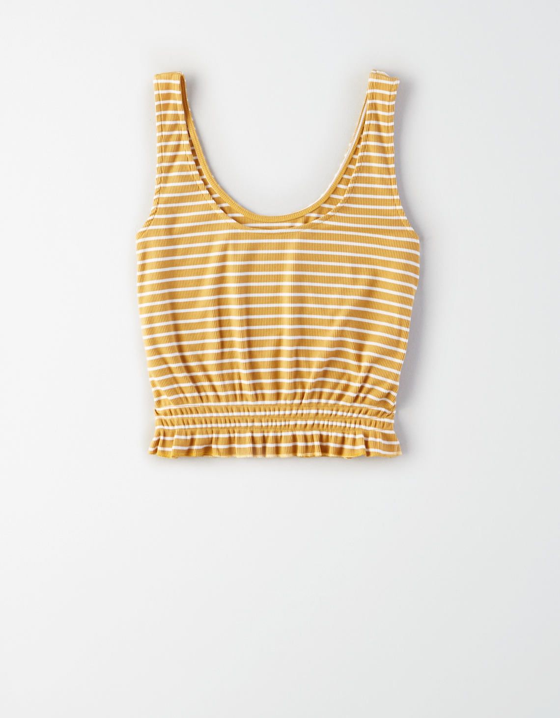 AE Bubble Crop Top, Yellow | American Eagle Outfitters (US & CA)