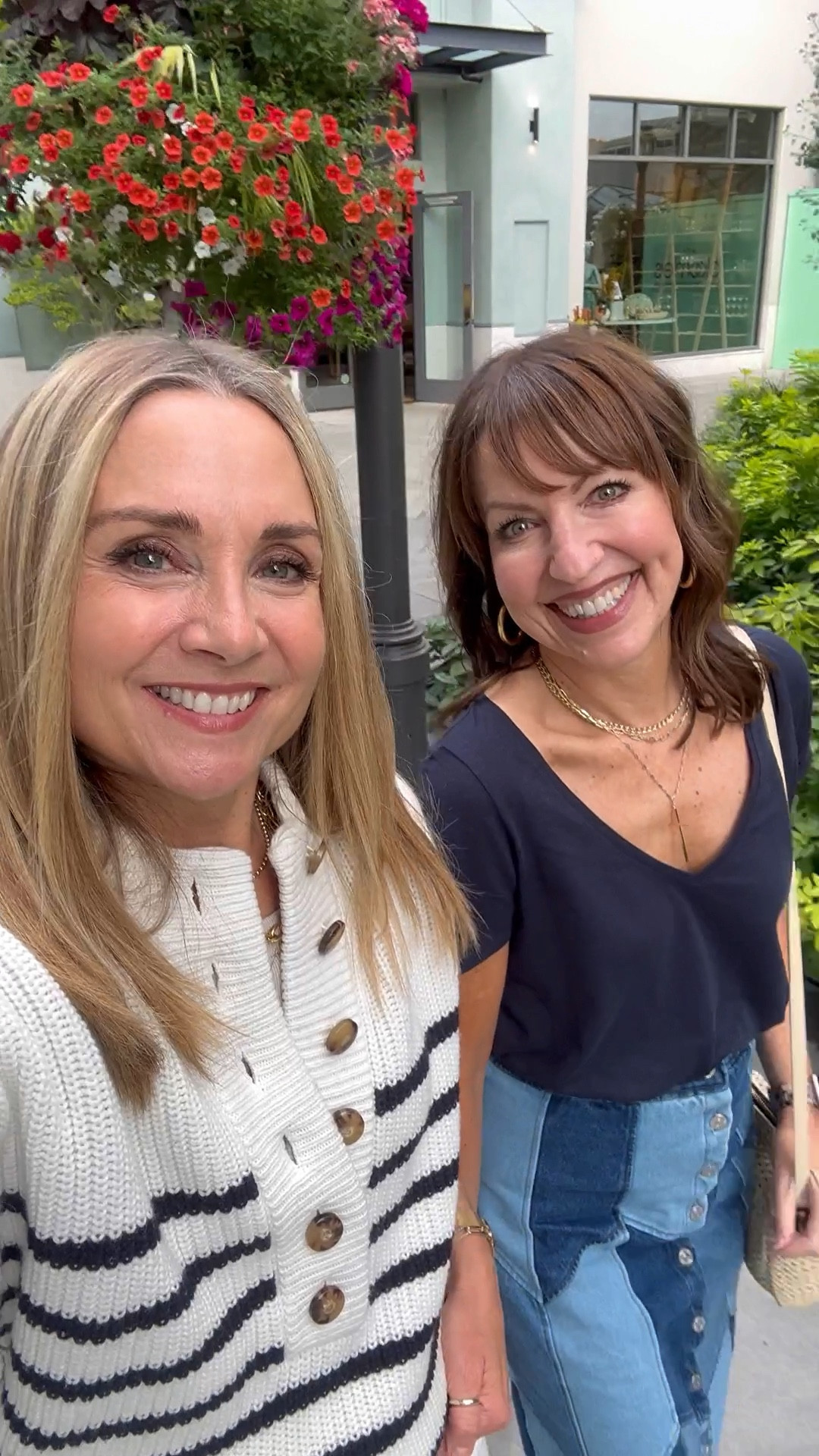 We had such a fun day visiting the beautiful @sezane pop up store @shopuvillage!!❤️ Sezane style totally fits our personal style, and we know the store will really resonate with Seattle style lovers! Of course we wore our favorite @sezane outfits to visit the store! They have so many chic pieces to choose from plus the most irresistible shoes, bags and accessories!! 
We linked our outfits and other Sezane favorites for you to shop! We love their fast shipping!!
HOW TO SHOP:🛍️
1️⃣ Comment “links” for outfit links sent directly to your DM’s!
2️⃣ Click the link in our bio to shop from the @shop.ltk app or from lastseenwearing.com!
3️⃣ Links will be in our stories for 24 hours! 

Sezane, French Girl style, striped sweater, off white jeans, patchwork denim skirt, navy tee, silver ballet flats, ClareV bag, Portland leather bag, Birkenstocks 

#LTKstyletip #LTKfindsunder100 #LTKover40