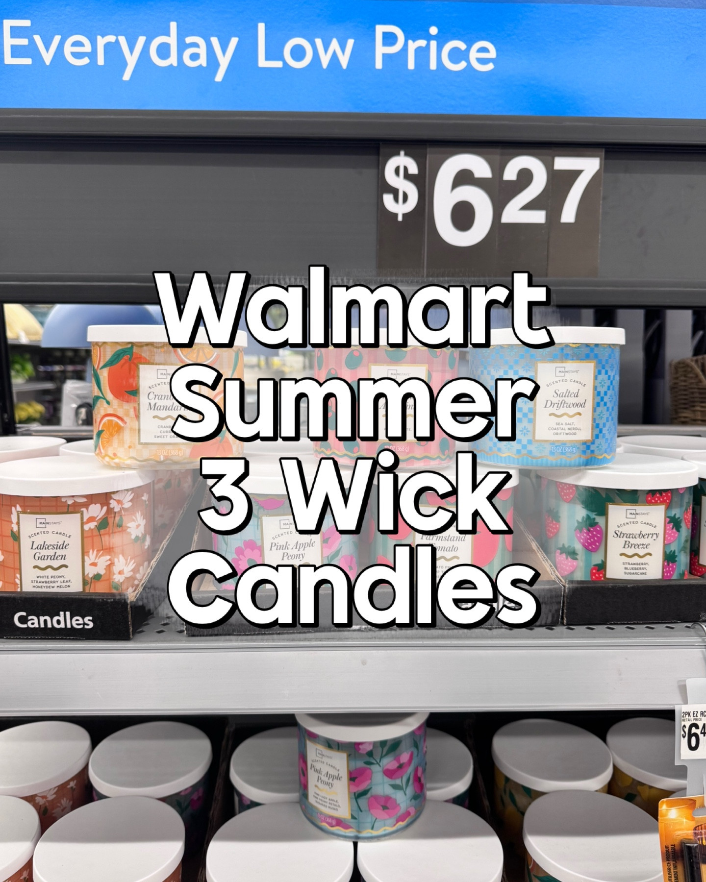 Mainstays 3 wick scented candles 
