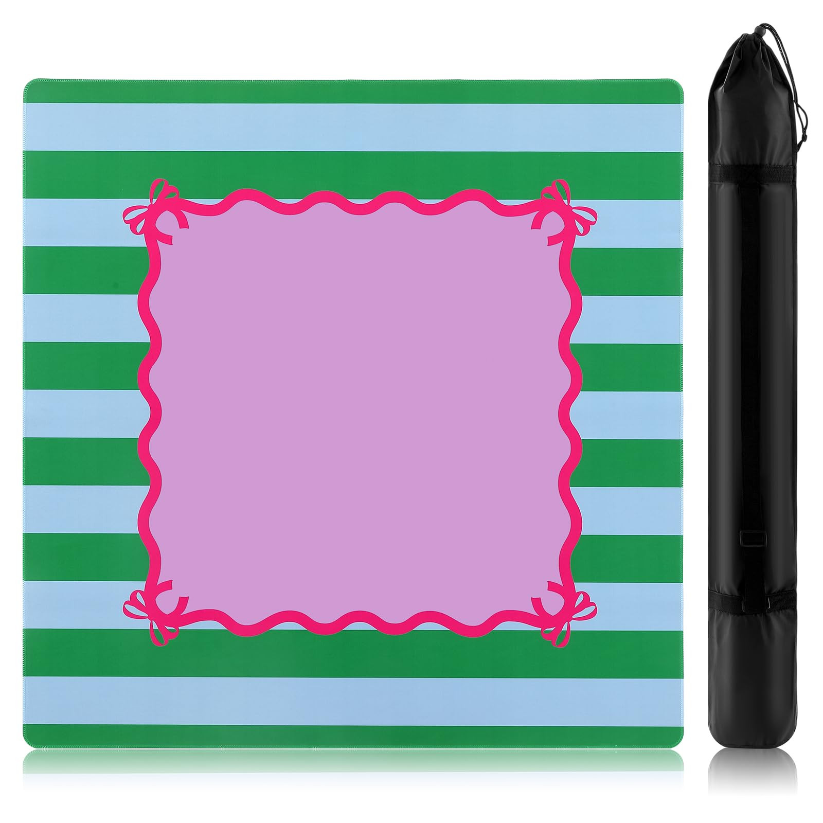 Dunzy 33'' x 33'' Mahjong Mat with Carrying Bag Non Slip Noise Reduction Gaming Mat Rubber Mahjon... | Amazon (US)