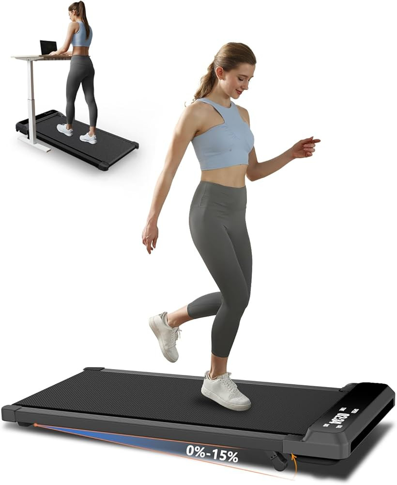 Walking Pad 2 in 1 for Walking and Jogging, Under Desk Treadmill for Home Office with Remote Cont... | Amazon (US)