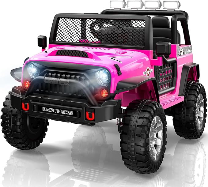 L8 2 Seater Ride On Car, 12V Kids Electric Car w/Remote Control, 4-Wheel Suspension, Bluetooth Sp... | Amazon (US)