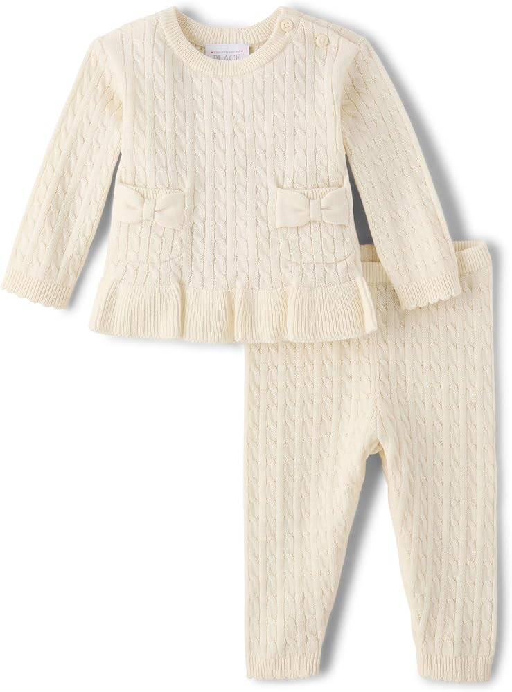 The Children's Place baby-girls And Newborn Long Sleeve Sweater and Pants, 2 Piece Playwear Set | Amazon (US)
