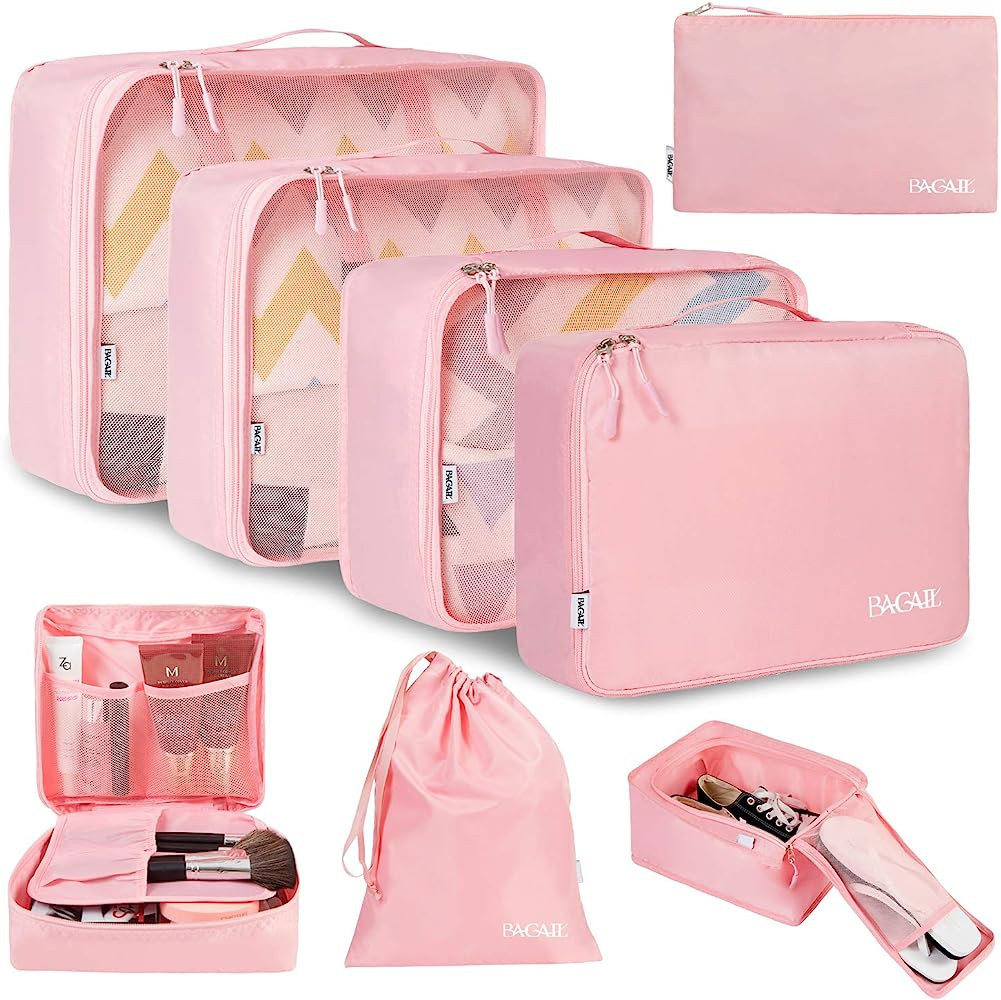 BAGAIL 8 Set Packing Cubes Luggage Packing Organizers for Travel Accessories | Amazon (US)