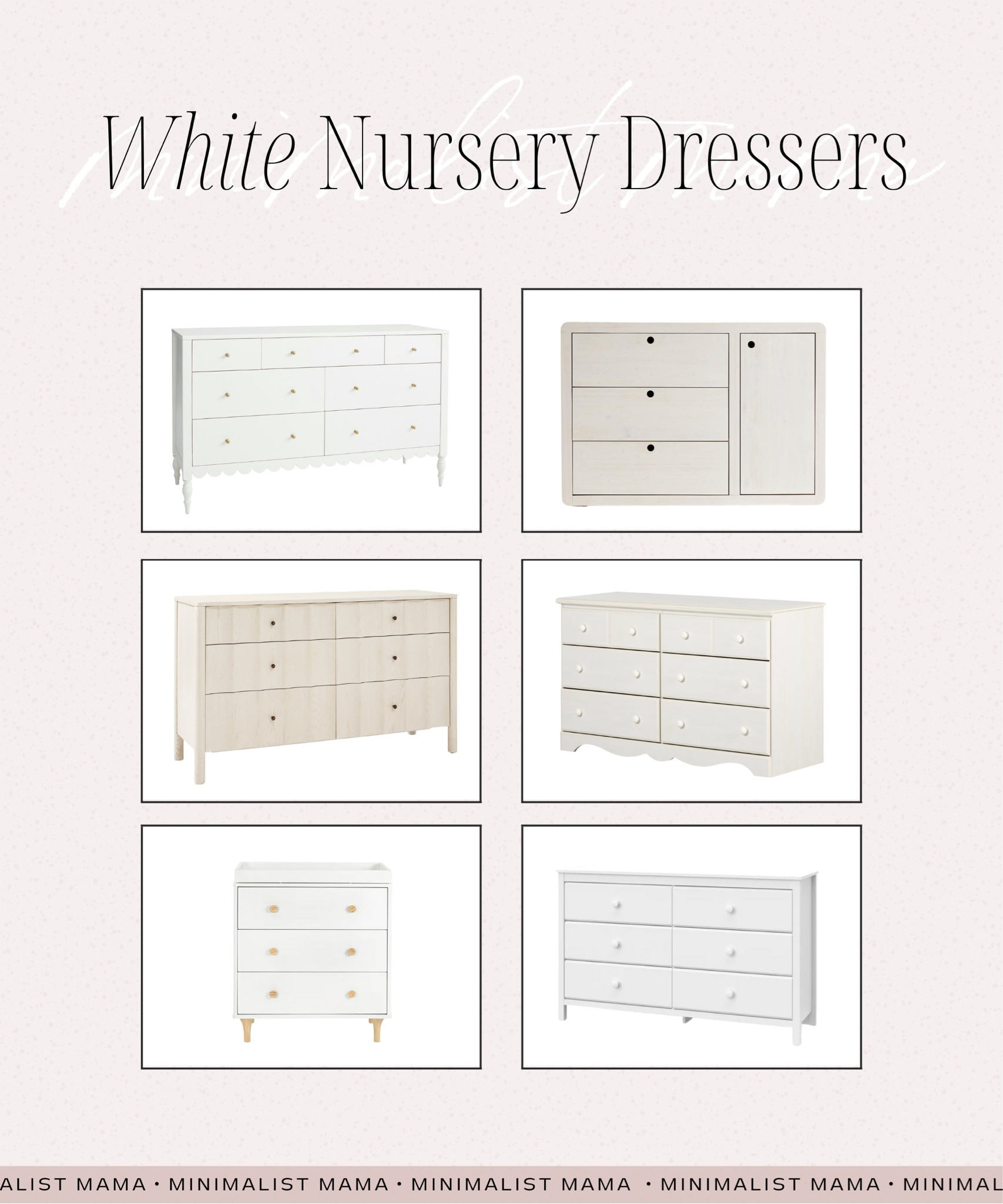 Cutest white dressers for a baby girl nursery (and some work for a baby boy nursery too!)  white nursery dresser, baby nursery dresser, nursery furniture, modern nursery, baby boy, baby girl 

#LTKkids #LTKhome #LTKbaby