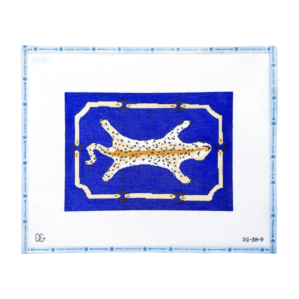 Leopard Clutch on Blue | Penny Linn Designs