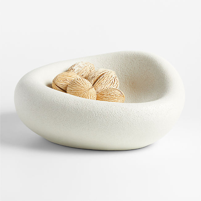 Cirro White Ceramic Centerpiece Bowl 16" + Reviews | Crate & Barrel | Crate & Barrel