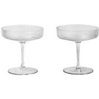 Ferm Living Ripple Champagne Saucer (Set of 2) | Coggles (Global)