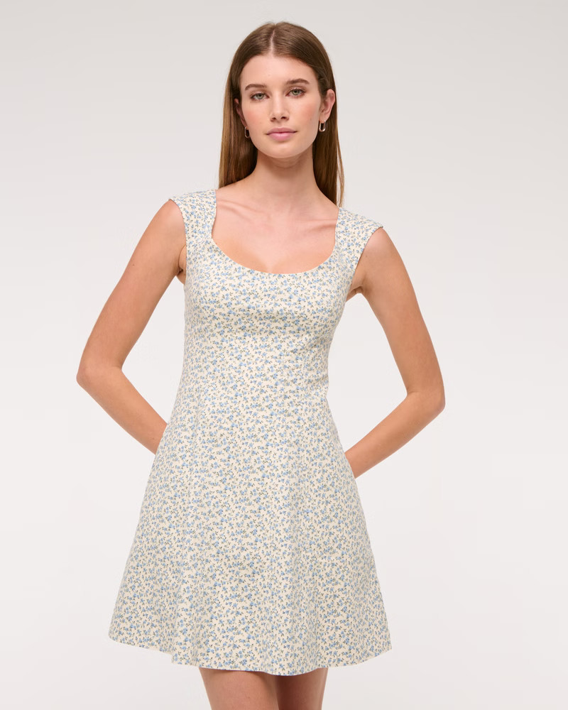 The A&F Mila Cap Sleeve Mini Dress | Abercrombie & Fitch (US)
