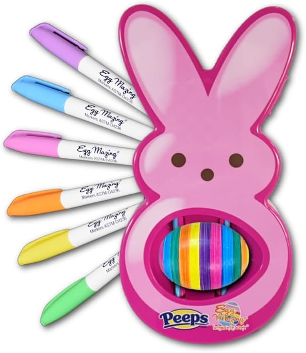 The Eggmazing Egg Decorator - Peeps Bunny - Arts and Craft Set Includes 6 Colorful Quick Drying, ... | Amazon (US)