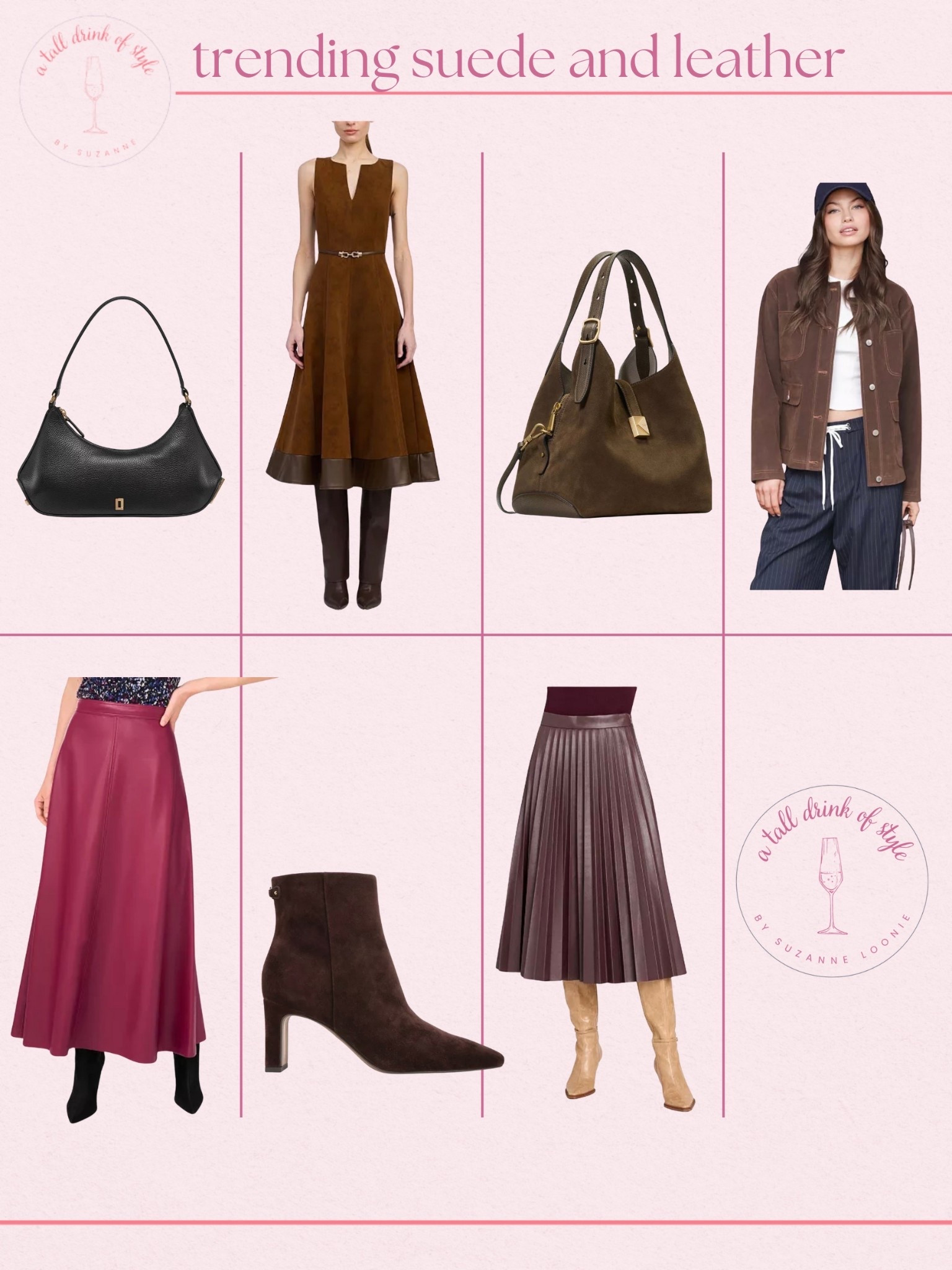Trending this fall : suede and leather! 

Hi friend! 👋 Thanks for your support! I’m so glad you’re here!
If you're tall, over 40, or just tired of fashion that doesn’t fit your life, you’re in the right place. I share classic, elevated outfit formulas that actually work on tall women (I’m 6’1” for reference!) and help you feel confident getting dressed again.
I am your resource for timeless, elevated fashion for women over 40 (and tall women)
Age: 55
Height: 6’1”
Tops: S/M
Bottoms: 8/10
Dresses: 8/M
Over 50 fashion, tall fashion, workwear, everyday outfits, timeless outfits, Classic Outfits


#LTKSeasonal #LTKStyleTip #LTKTall