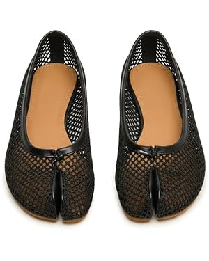 MissHeel Womens Tabi Shoes Comfortable Mesh Split Toe Flats | Amazon (US)