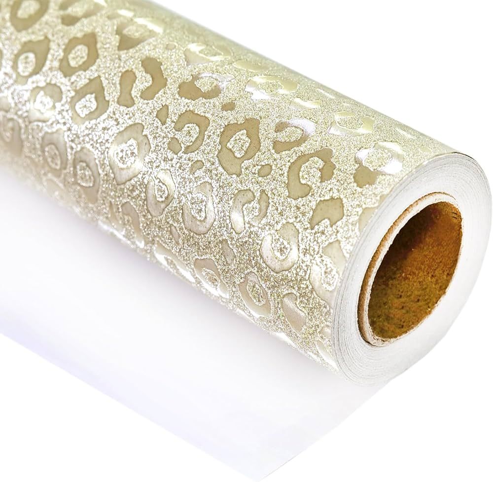 Blavermant Wrapping Paper Glitter Mini Roll - 17" x 33 ft - Leopard Gift Wrapping Paper Perfect f... | Amazon (US)