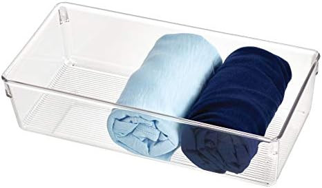 iDesign Linus Drawer Organiser, Plastic Storage Tray for Accessories, Home Organiser Tray, Clear | Amazon (UK)