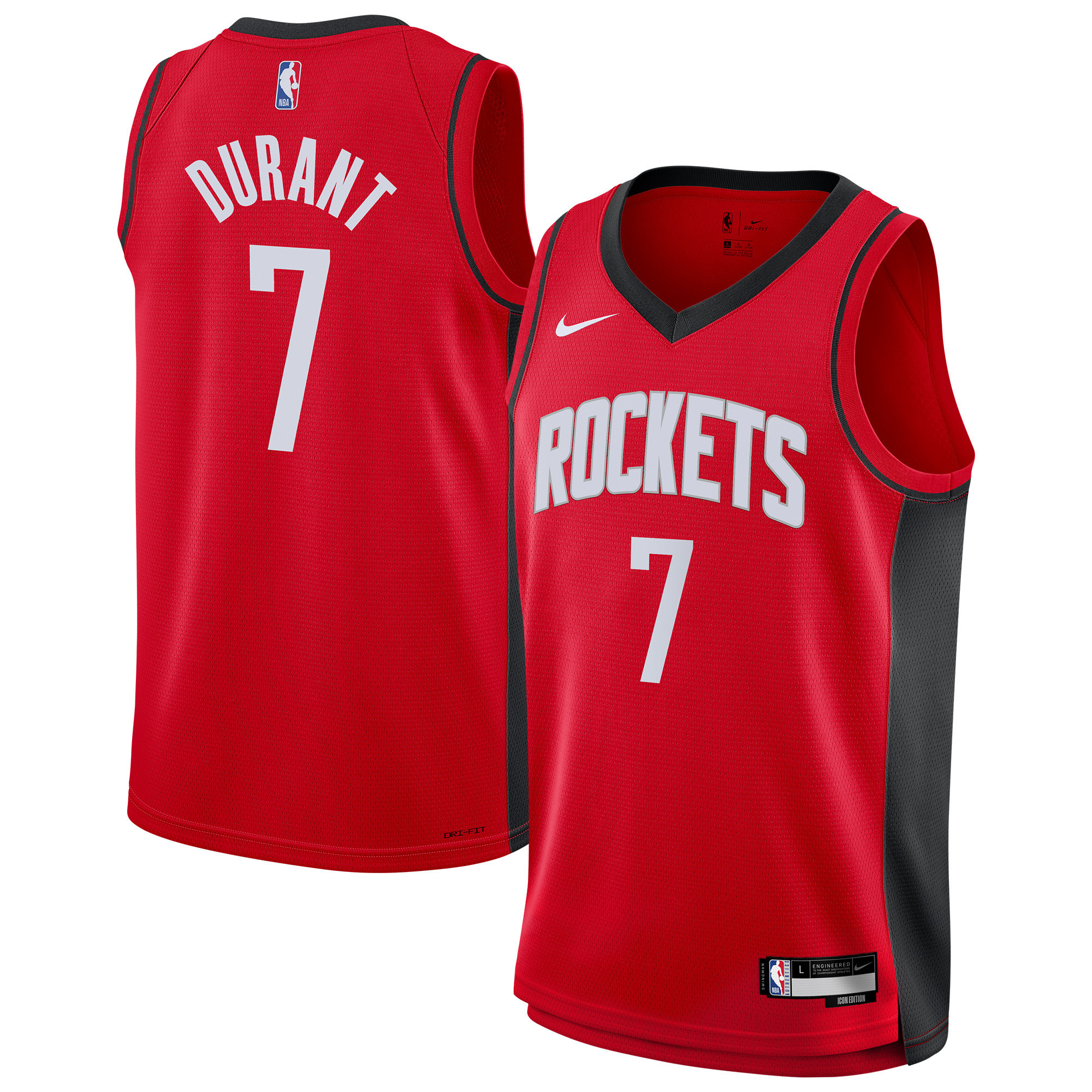 Youth Nike Kevin Durant Red Houston Rockets Swingman Jersey - Icon Edition | NBA Shop