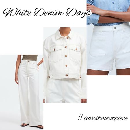You can never have too much white denim. Even with the temps rising you stay cool and chic! Here are some of my faves! #investmentpiece 

#LTKSeasonal #LTKstyletip #LTKxMadewell
