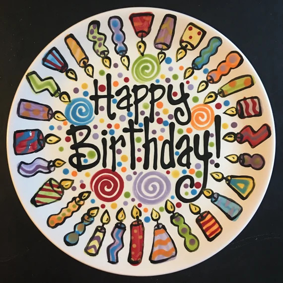 Family Birthday Plate  10 Inch Ceramic Plate | Etsy | Etsy (US)