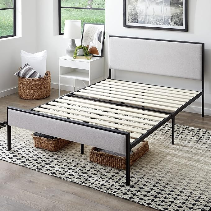 Edenbrook Hudson Queen Platform Bed Frame with Headboard-Underbed Storage-Queen Bed Frame No Box ... | Amazon (US)