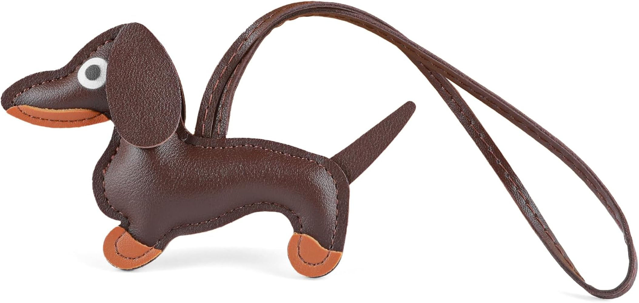 Dachshund Keychain, Dog Shaped Keychain Keyring Cute Leather Animal Ornament Handmade Key Holder ... | Amazon (US)
