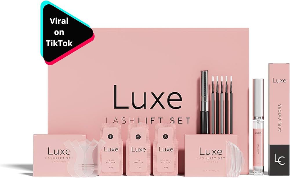 Eyelash Lift Kit by Luxe Cosmetics - Perfectly Curled Lashes for 8 Weeks- Easy DIY, 3 Full Applic... | Amazon (US)