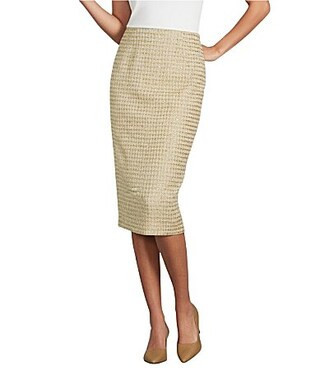 Preston York Coordinating Atlas Pencil Tinsel Tweed Skirt - 14 | Dillard's
