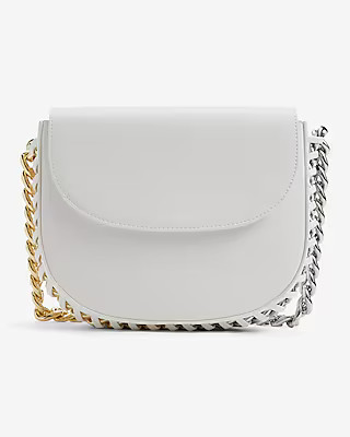 Mixed Metal Woven Chain Shoulder Bag | Express