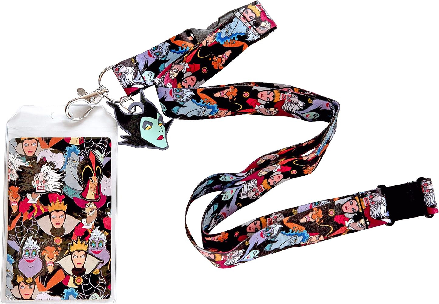 Loungefly Disney Villains All Over Print Lanyard with Maleficent Charm | Amazon (US)