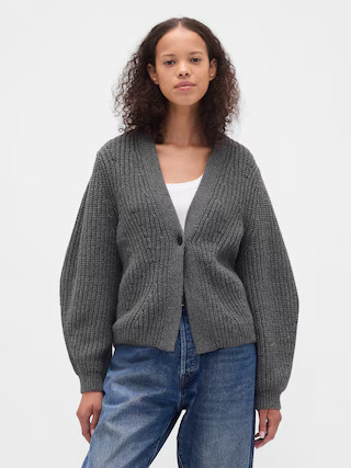 Barrel-Sleeve Cardigan Sweater | Gap (US)