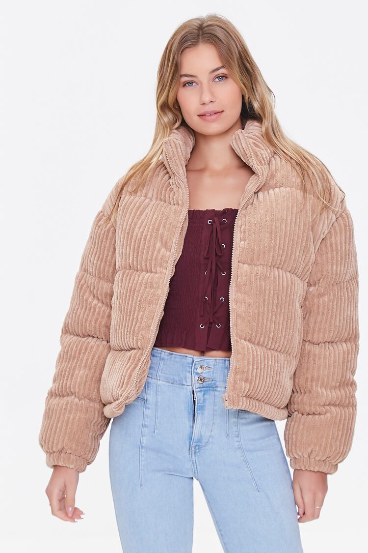 Corduroy Puffer Jacket | Forever 21 (US)