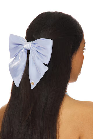 Lele Sadoughi Natalia Bow Barrette in Capri Blue from Revolve.com | Revolve Clothing (Global)