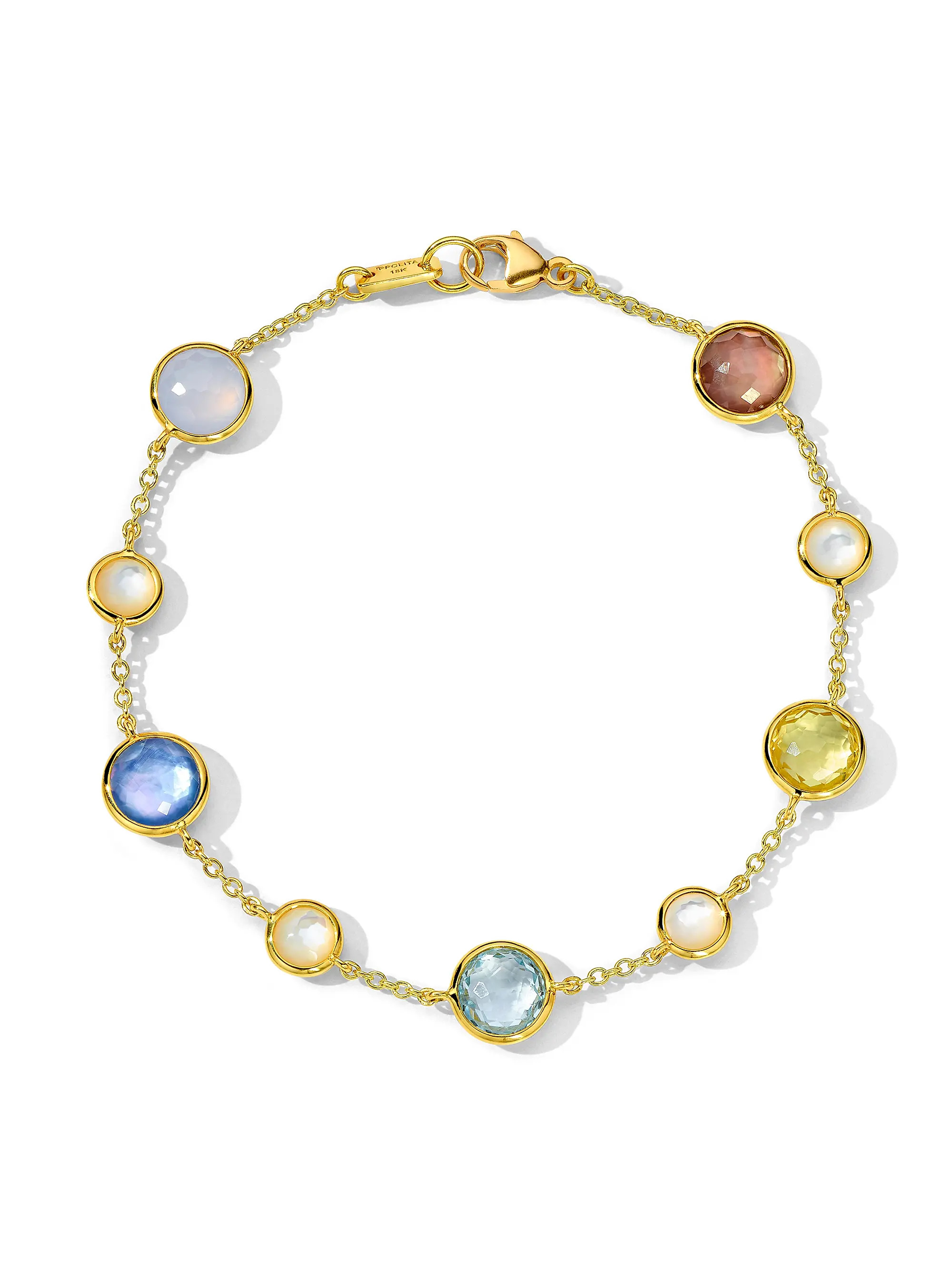 Lollipop Wildflower 18K Yellow Gold & Multi-Stone Chain Bracelet | Saks Fifth Avenue