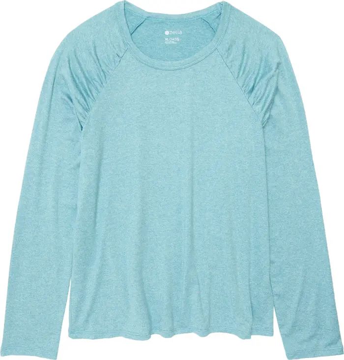Zella Girl Kids' Namaste Ruched Long Sleeve T-Shirt | Nordstromrack | Nordstrom Rack