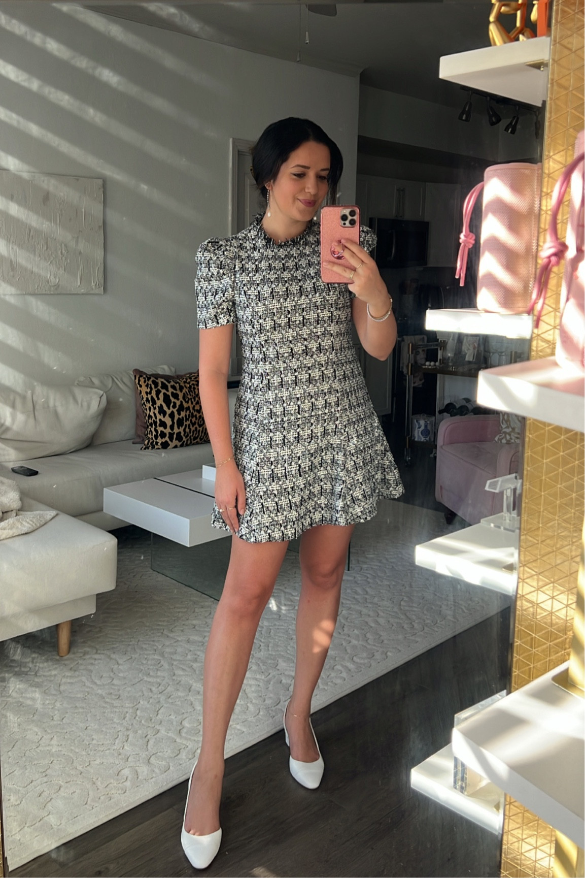 Tweed dress | work dress | holiday dress | work shoes | white pumps 

I recommend this for petites- I’m 5’4 and it’s true to size (I’m in a small) 



#LTKworkwear #LTKHoliday #LTKunder100