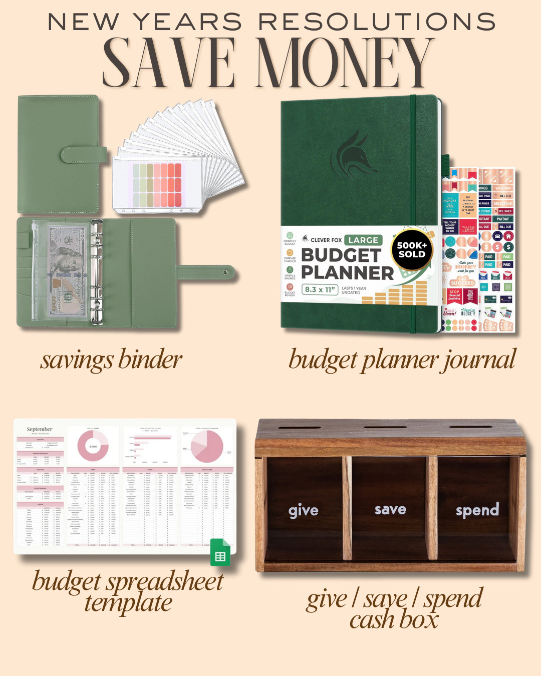 are you hoping to save some money in 2026? if your new years resolution includes some big time budgeting, or baby steps into growing your savings, here are some great products to help you achieve your financial goals this new year!  

 #LTKGiftGuide #LTKHoliday #LTKSeasonal