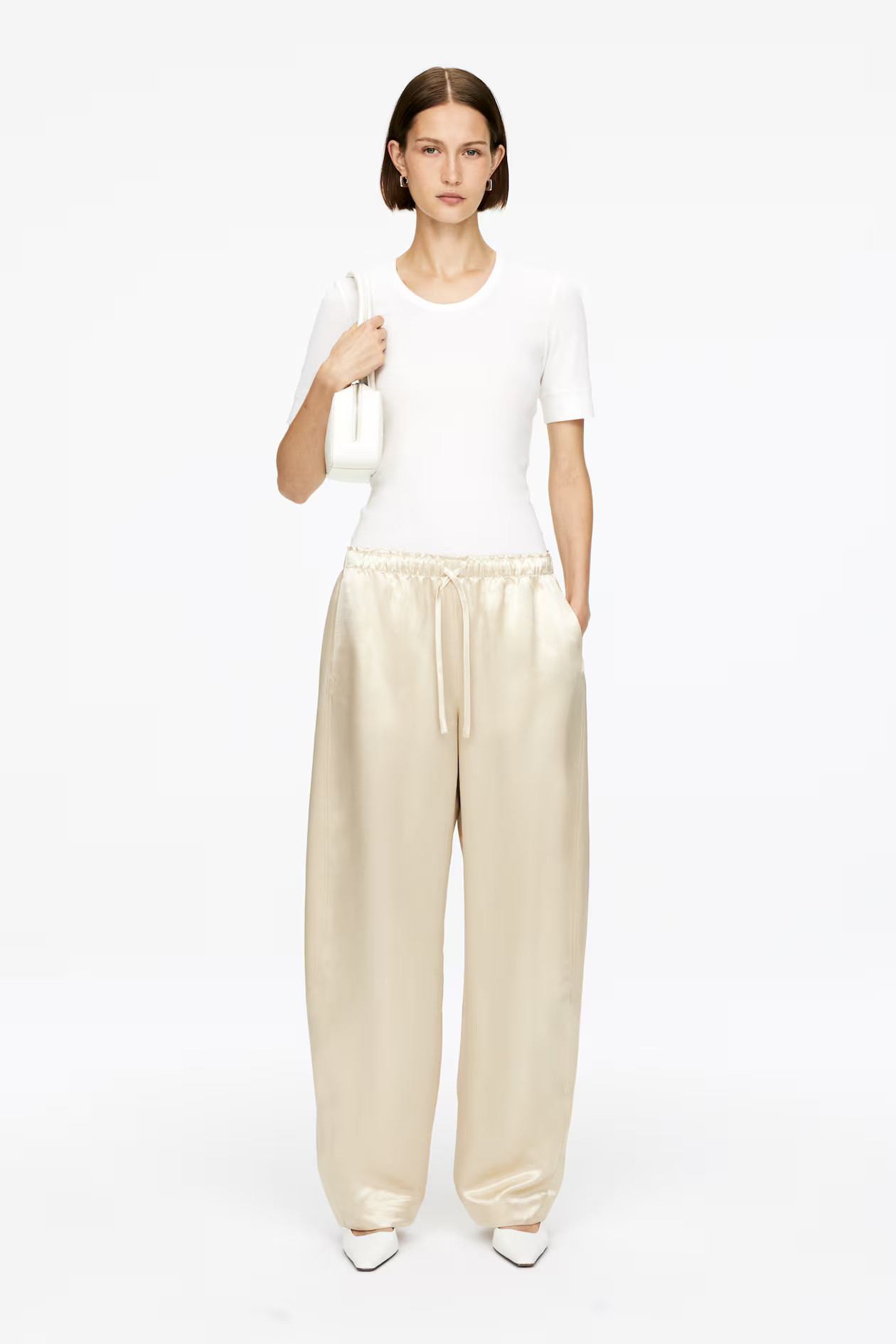 Drawstring Satin Trousers | H&M (UK, MY, IN, SG, PH, TW, HK)