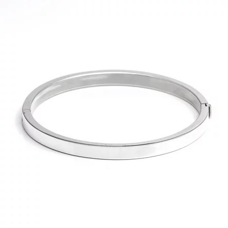 Silverly 925 Sterling Silver HInged Bangle 5 mm - Classic Round Tube Solid Silver Bangle - Stacking Sterling Silver Bracelet for Women - Teen Girls Jewellery | Walmart (US)