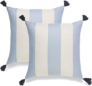 Hofdeco Beach Coastal Indoor Outdoor Pillow Cover ONLY, Water Resistant for Patio Lounge Sofa, Sk... | Amazon (US)