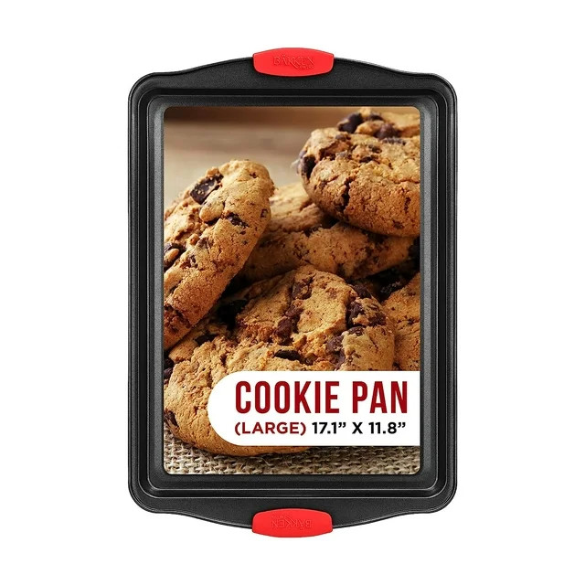 Nonstick Cookie Sheet Pan Carbon Steel Oven Tray Sheet Pan with Red Silicone Handles -large Bakew... | Walmart (US)