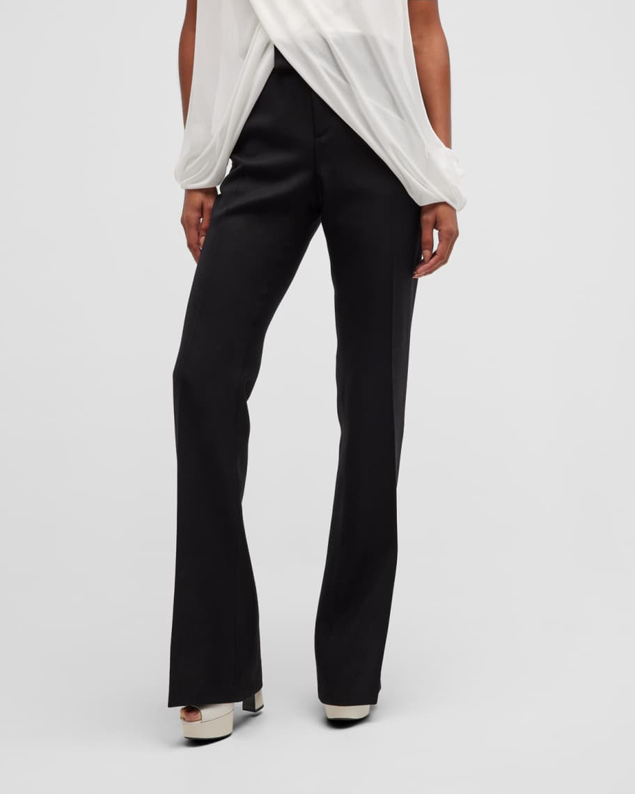 TOM FORD Tailored Flare-Leg Twill Pants | Neiman Marcus