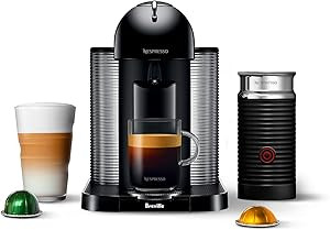 Nespresso Vertuo Coffee and Espresso Maker by Breville, Matte Black with Aeroccino Milk Frother | Amazon (US)