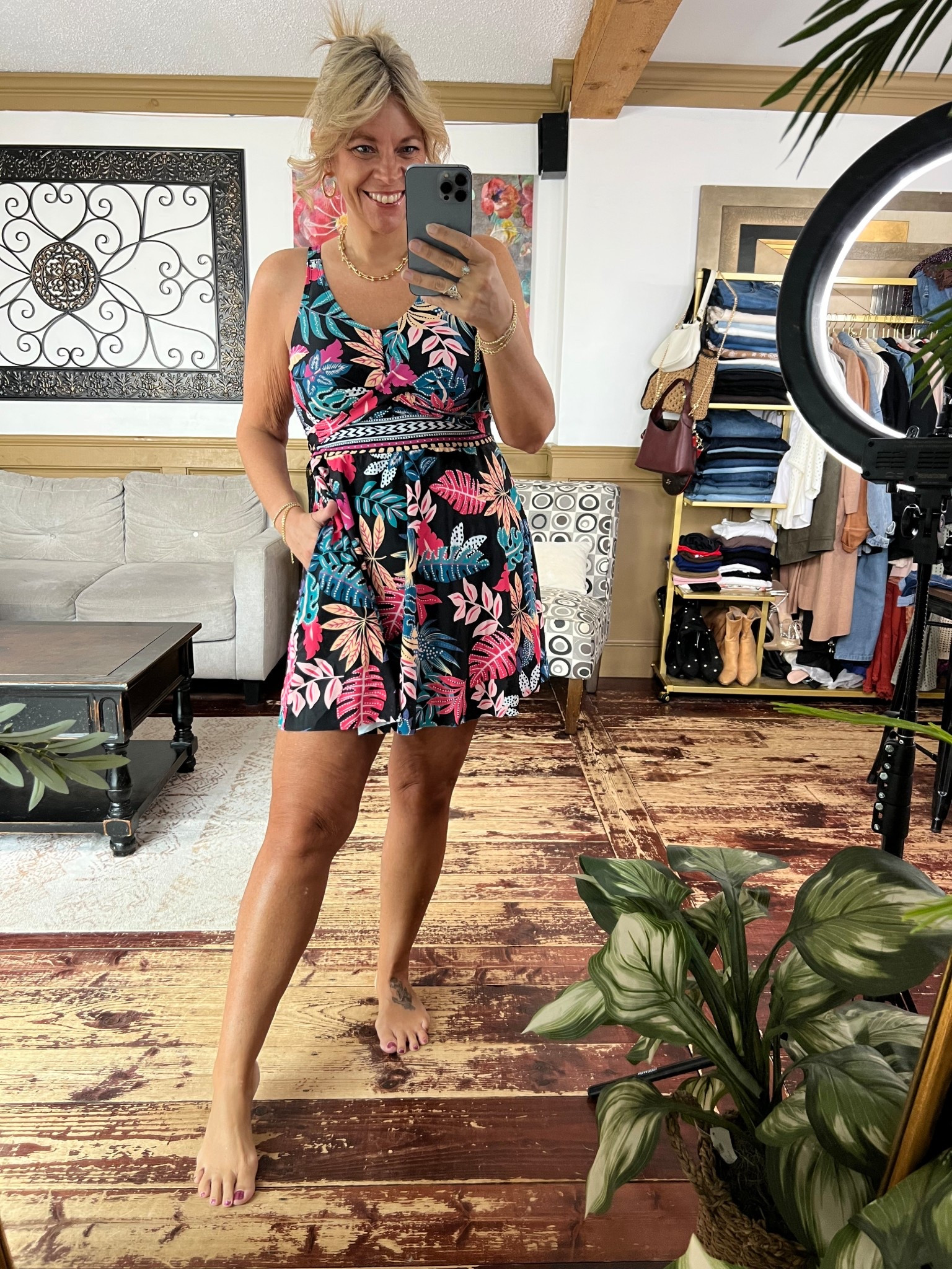 Tropical print swim dress with separate bottoms- size 12

#LTKOver40 #LTKSeasonal #LTKMidsize