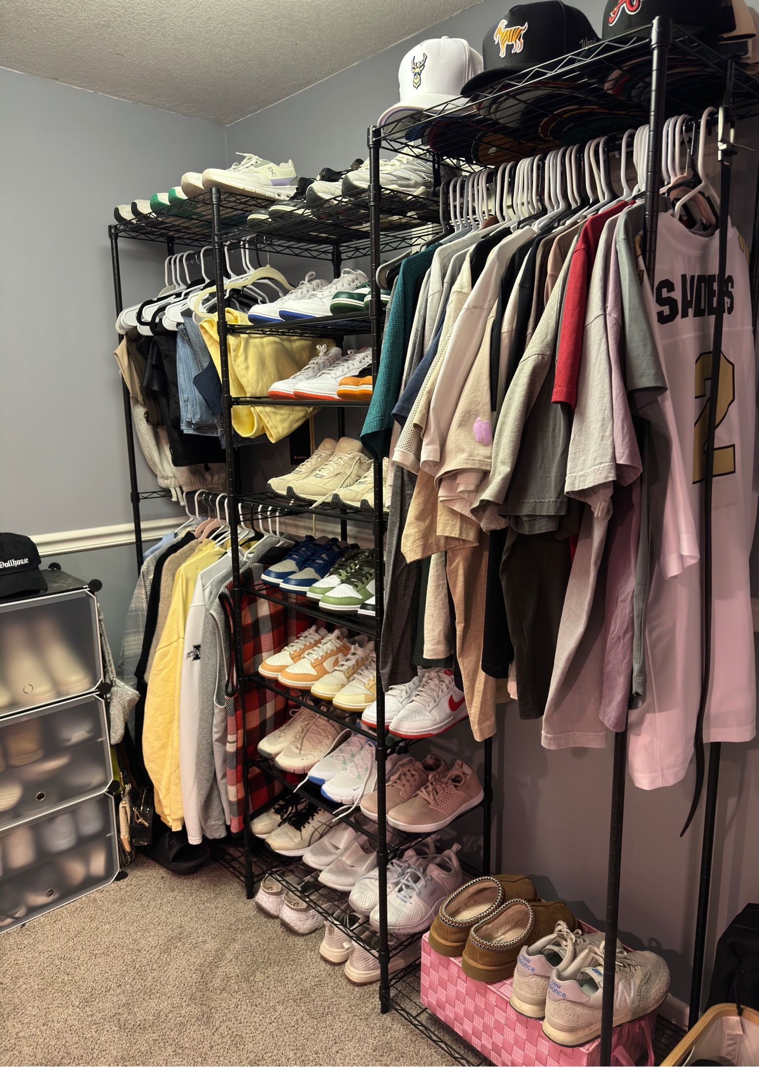 My boyfriend and I never have enough room in our main closet for clothes or shoes, so this shelving is GREAT for creating extra storage + it’s SO sturdy 👌🏼 
#LTKOrganizing #LTKClothing #LTKShoes 

#LTKmens #LTKstyletip #LTKfamily